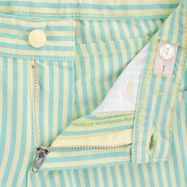 Eddie Twill Shorts, Green Stripe - Shorts - 3