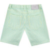 Eddie Twill Shorts, Green Stripe - Shorts - 4