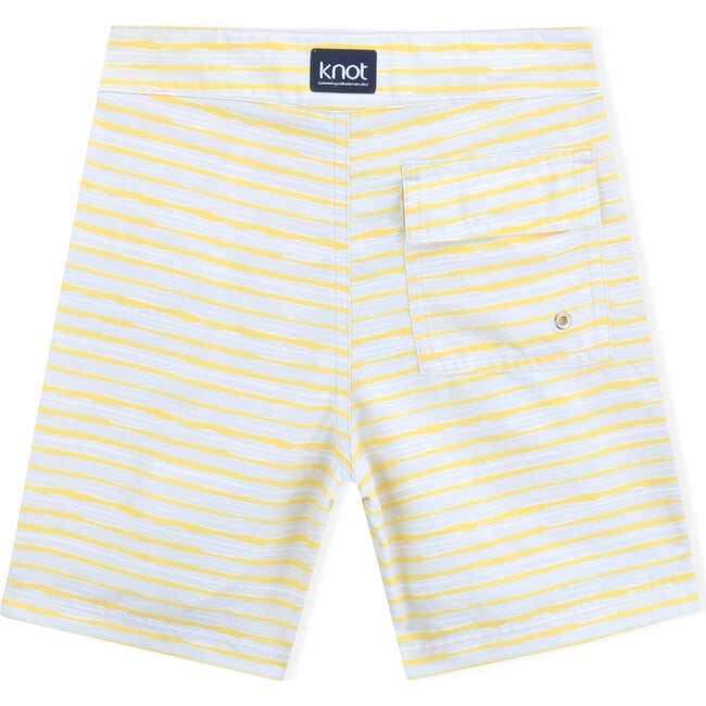 Swim Shorts, Yellow Stripes - Swim Trunks - 3