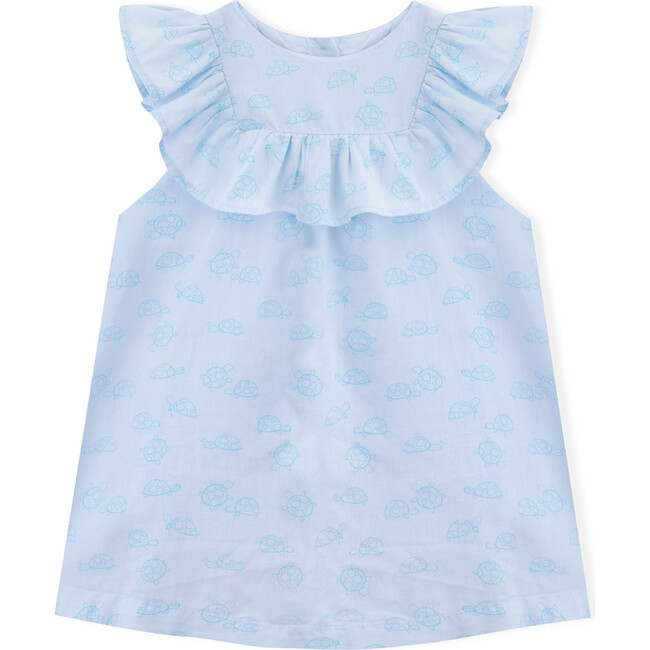 Baby Turtle Dress, Light Blue - Dresses - 1