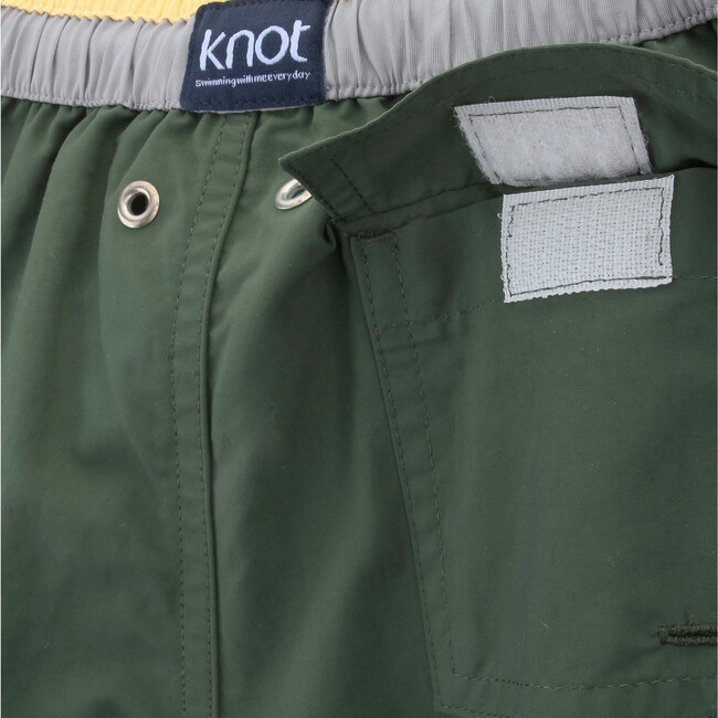 Swim Shorts, Army Green - Swim Trunks - 4