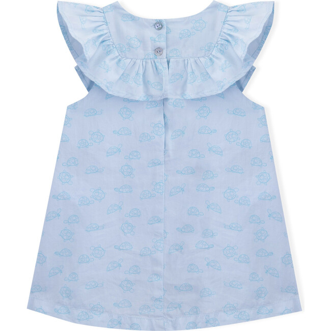 Baby Turtle Dress, Light Blue - Dresses - 4