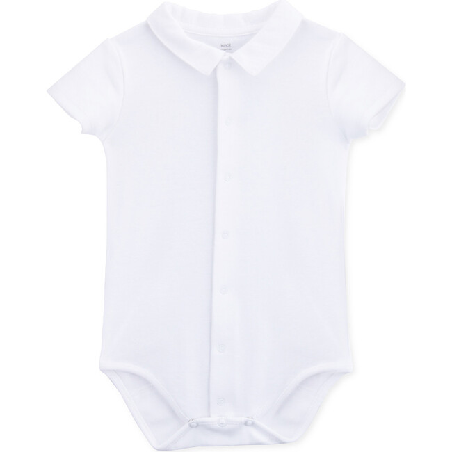 Baby Body Short Sleeve Tom, White - Rompers - 1