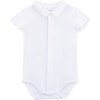Baby Body Short Sleeve Tom, White - Rompers - 1 - thumbnail