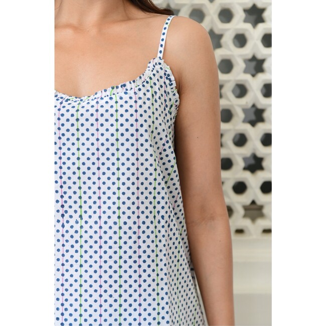 Simone Women's Pajama Set, Blue Polka Dot - Pajamas - 3