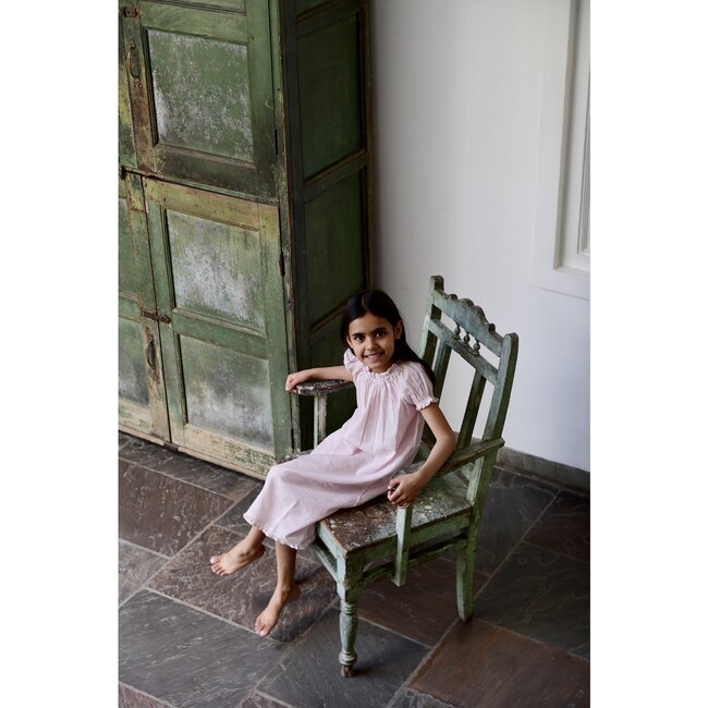 Vina Girls Nighdress, Pink - Pajamas - 3