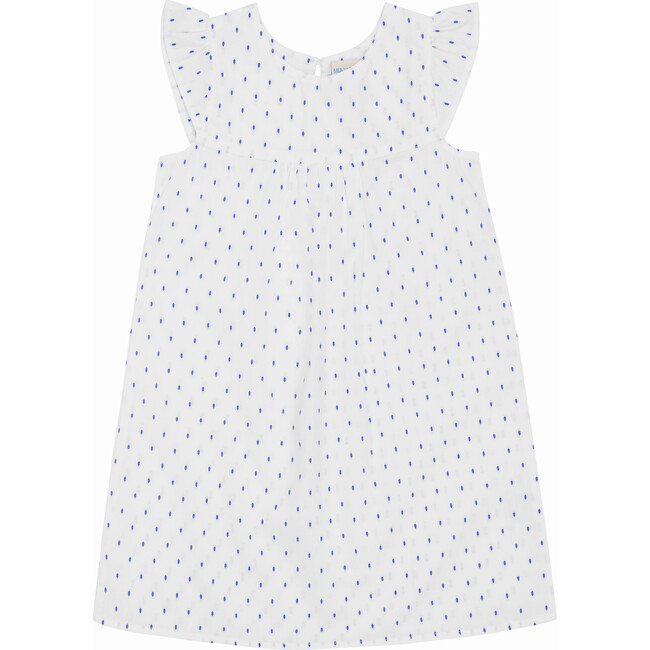 Clemence Nightdress, Navy Swiss Dots - Nightgowns - 1