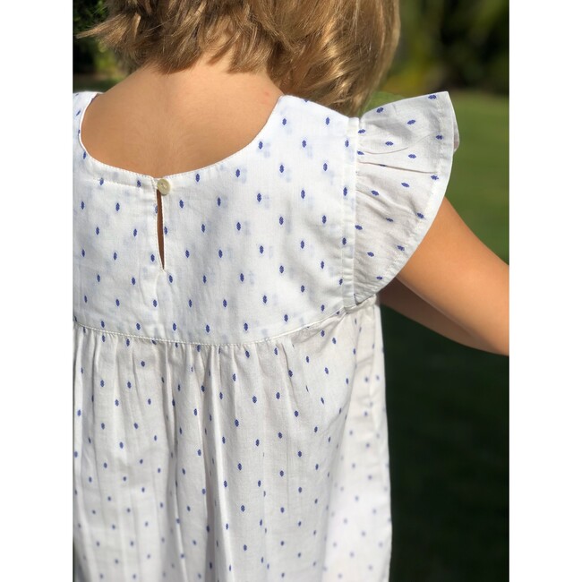 Clemence Nightdress, Navy Swiss Dots - Nightgowns - 2