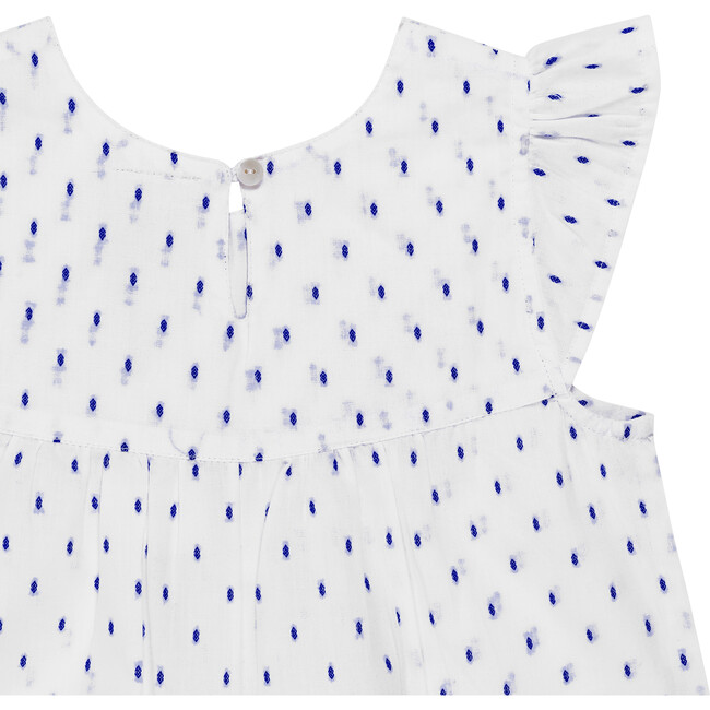Clemence Nightdress, Navy Swiss Dots - Nightgowns - 3