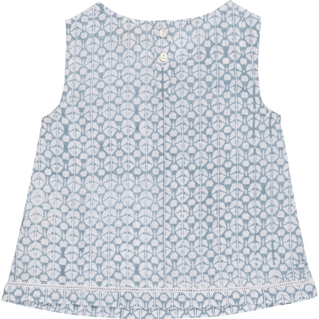 Posie Pajama Set, Soft Blue - Pajamas - 3