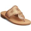 Girls Jacks Flat Sandal, Rose Gold - Sandals - 1 - thumbnail