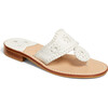 Women's Jacks Flat Sandal, White - Sandals - 1 - thumbnail