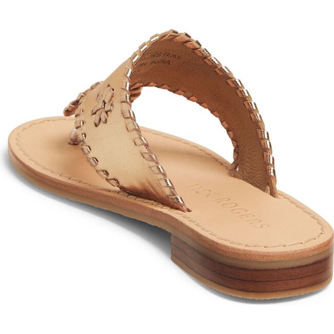 Girls Jacks Flat Sandal, Rose Gold - Sandals - 3