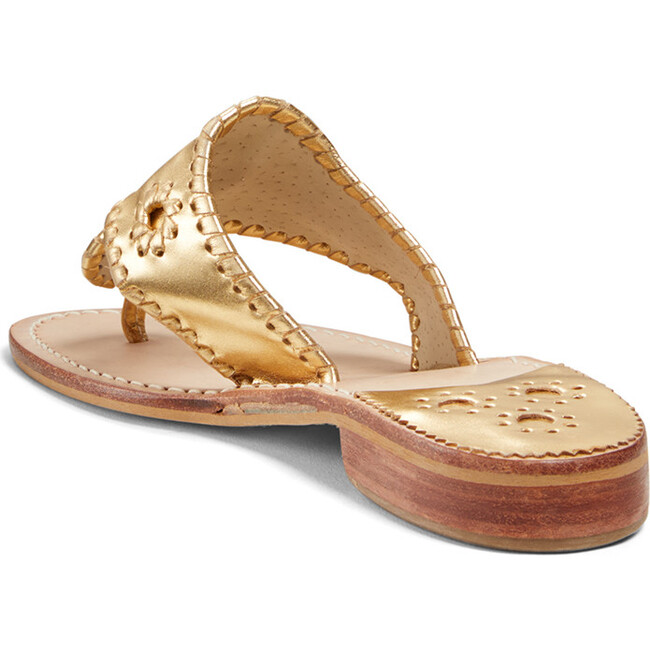 Women's Jacks Flat Sandal, Gold - Sandals - 3