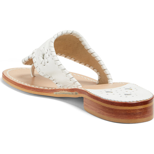 Women's Jacks Flat Sandal, White - Sandals - 3