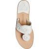 Women's Jacks Flat Sandal, White - Sandals - 4