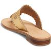 Girls Jacks Flat Sandal, Gold - Sandals - 3 - thumbnail