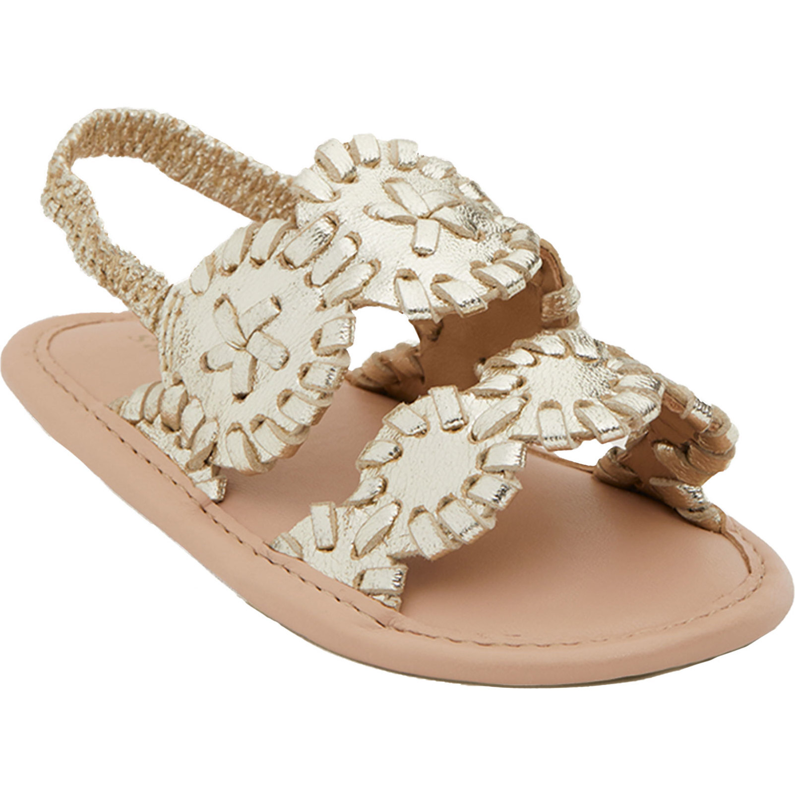 Baby Lauren Sandal, Platinum - Sandals - 1
