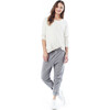 Women's Christy Nursing and Maternity Top, Cream Speckle - Shirts - 1 - thumbnail