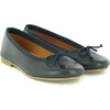 Smooth Leather Ballerinas, Navy - Flats - 3