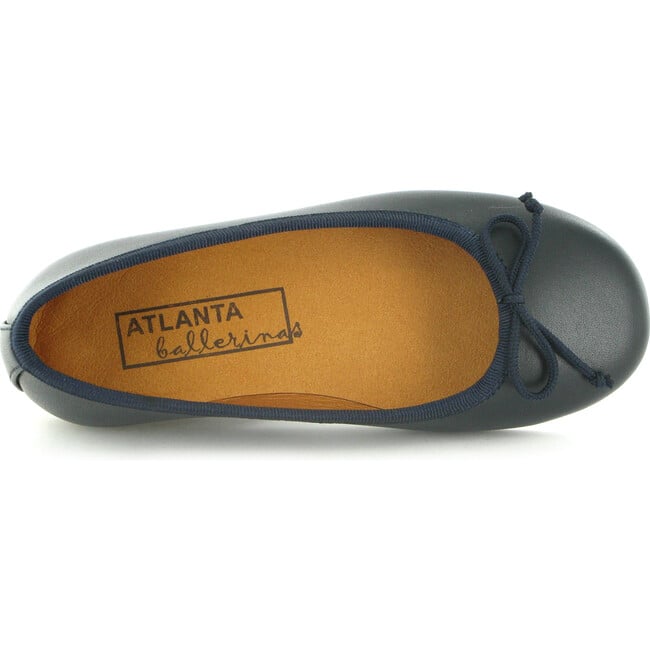 Smooth Leather Ballerinas, Navy - Flats - 5