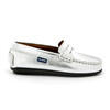 Penny Moccasins in Metallic Leather, Silver - Loafers - 1 - thumbnail