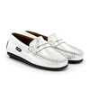Penny Moccasins in Metallic Leather, Silver - Loafers - 3