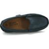 Plain Vamp Moccasins in Nubuck Leather, Navy - Loafers - 5