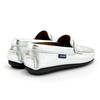 Penny Moccasins in Metallic Leather, Silver - Loafers - 4