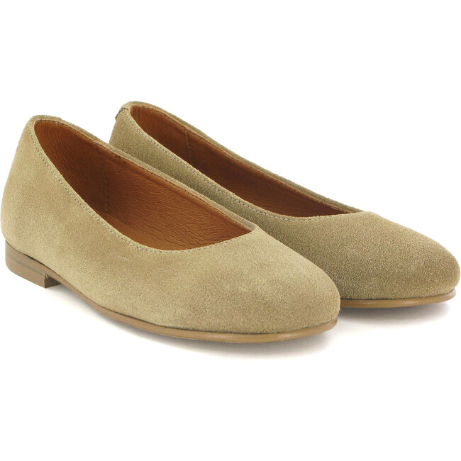 Suede Ballerinas, Beige - Flats - 3