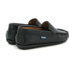 Leather Moccasins, Ostrich Black Print - Loafers - 4