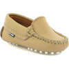 Baby Plain Vamp Moccasins in Smooth Leather, Beige - Loafers - 2
