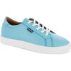 Laces Smooth Leather Sneakers, Turquoise - Sneakers - 2