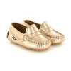 Baby Penny Moccasins in Metallic Leather, Rose Gold - Loafers - 3 - thumbnail