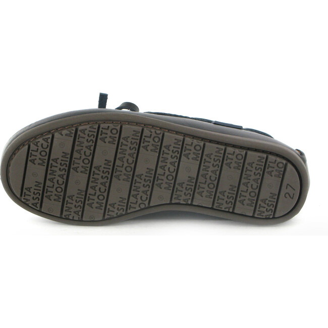 Laces Moccasins in Smooth Leather, Navy - Loafers - 6