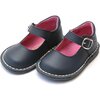 Grace Leather Stitch Down School Mary Jane, Navy - Mary Janes - 1 - thumbnail