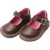 Grace Leather Stitch Down School Mary Jane, Brown - Mary Janes - 1 - thumbnail