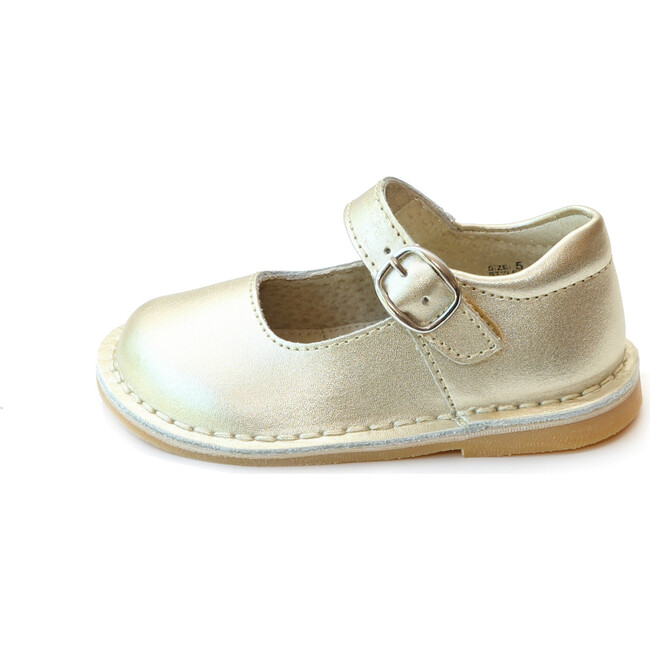 Grace Metallic Leather Stitch Down School Mary Jane, Gold - Mary Janes - 2