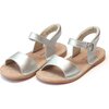 Kayla Metallic Open Toe Sandal, Silver - Sandals - 1 - thumbnail