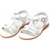 Janie T-Strap Bow Sandal, White - Sandals - 1 - thumbnail