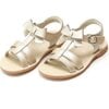 Janie T-Strap Bow Sandal, Champagne - Sandals - 1 - thumbnail