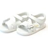 Mila Flower Sandal, White - Sandals - 1 - thumbnail