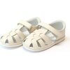 Baby Mack Leather Fisherman Sandal, Beige - Sandals - 1 - thumbnail