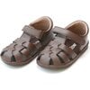 Baby Mack Leather Fisherman Sandal, Brown - Sandals - 1 - thumbnail