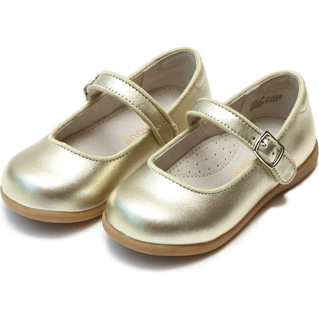 Olga Classic Buckled Mary Jane, Gold - Mary Janes - 1