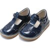 Ruthie T-Strap Stitched Patent Mary Jane, Navy - Mary Janes - 1 - thumbnail