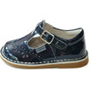 Ruthie T-Strap Stitched Patent Mary Jane, Navy - Mary Janes - 2 - thumbnail