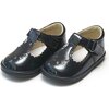 Baby Dottie Scalloped T-Strap Patent Mary Jane, Navy - Crib Shoes - 1 - thumbnail