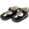 Baby Cara Scalloped Leather Mary Jane, Patent Black - Crib Shoes - 1 - thumbnail