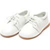 Tyler Stitch Down Leather Lace Up Shoe, White - Loafers - 1 - thumbnail